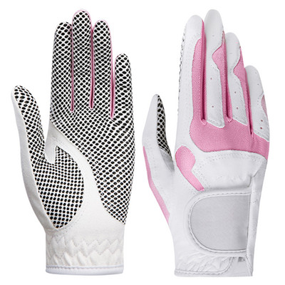 2PCS Pretslīdes golfa cimdi sievietēm ar bumbu marķieri kreisās labās rokas rokturi, mīksts āra sporta cimds sievietēm 2022 Drop Shipping