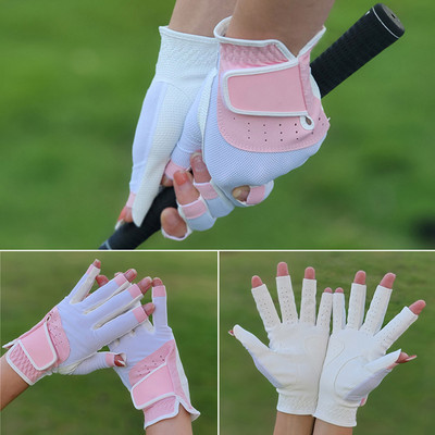 Women GOLF Fitness Gloves Breathable Open Finger GOLF Gloves Wear Wear-Resistant Adjustable Protective Effect Sports Accessories