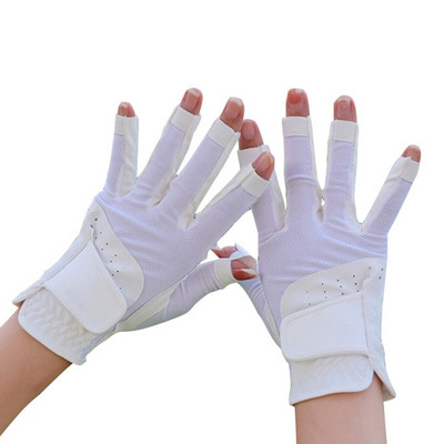 Naiste GOLF Fitnesskindad Hingavad avatud sõrm GOLFi kindad Kulumiskindlad Reguleeritav kaitseefekt Sporditarvikud