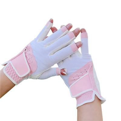Naiste GOLF Fitnesskindad Hingavad avatud sõrm GOLFi kindad Kulumiskindlad Reguleeritav kaitseefekt Sporditarvikud