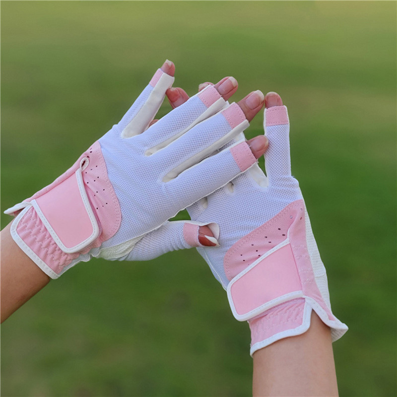 Naiste GOLF Fitnesskindad Hingavad avatud sõrm GOLFi kindad Kulumiskindlad Reguleeritav kaitseefekt Sporditarvikud