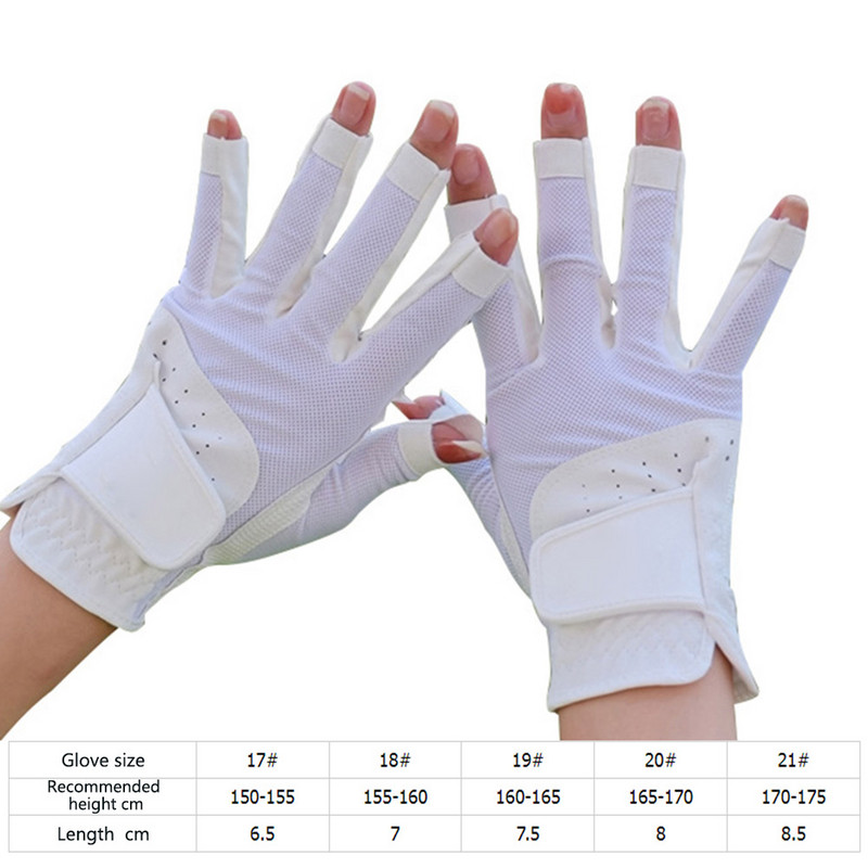 Naiste GOLF Fitnesskindad Hingavad avatud sõrm GOLFi kindad Kulumiskindlad Reguleeritav kaitseefekt Sporditarvikud