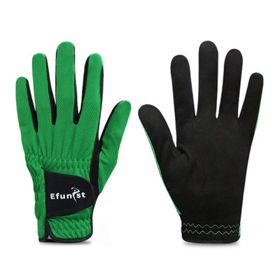 1 бр. Efunist Golf Glove Мъжки лява ръка Дишащи зелени 3D Performance Mesh Неплъзгащи се микрофибърни гъвкави ръкавици за голф Мъжки мъжки
