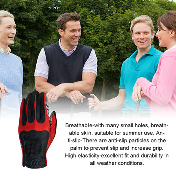 Нови 1 бр. Мъжки първокласни ръкавици за голф, лява ръка, дясна ръка, дишащи ръкавици за голф от микромеки влакна, еластични спортни ръкавици