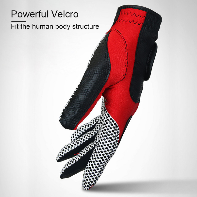 Naujos 1 vnt Vyriškos aukščiausios kokybės golfo pirštinės kairėje dešinėje mikro minkšto pluošto kvėpuojančios golfo pirštinės elastinės sportinės pirštinės