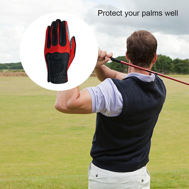 Naujos 1 vnt Vyriškos aukščiausios kokybės golfo pirštinės kairėje dešinėje mikro minkšto pluošto kvėpuojančios golfo pirštinės elastinės sportinės pirštinės