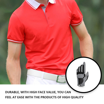 Ръкавица за голф с една лява ръка Еластична голф дишаща лепкава голфърка Удобен професионален протектор Сиво на открито