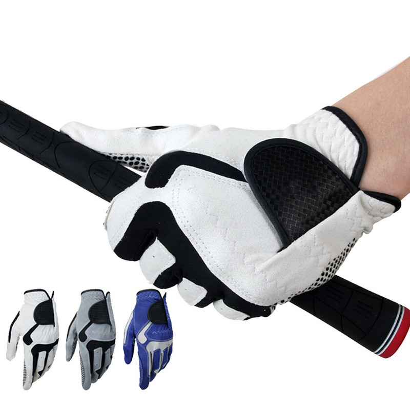 Kreisās rokas golfa cimds, elastīgs golfs, elpojošs, lipīgs golfa spēlētājs, ērts profesionāls aizsargs, āra pelēks