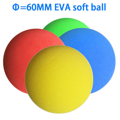 Диаметър 60 мм топки за голф с мека светлина 4 цвята топки играчки червени жълти сини зелени Топки от EVA пяна Гъба Безвреден за играч на голф тенис подарък
