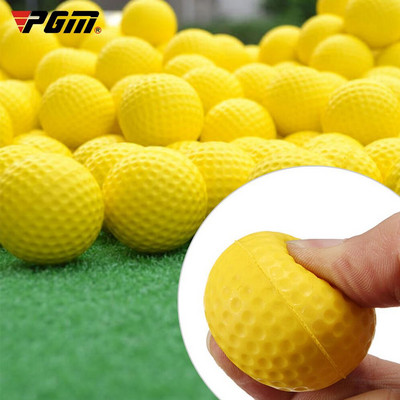 10Pcs Yellow PU Foam Golf Balls Sponge Elastic Indoor Outdoor Practice Training