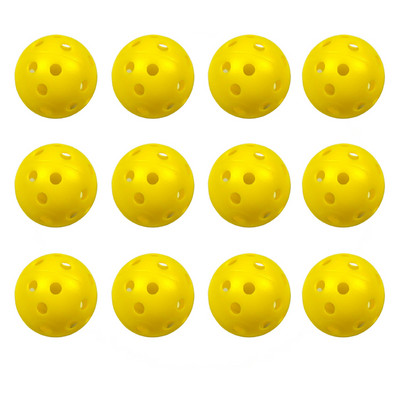 12 pakuotės daugiaspalvių plastikinių golfo treniruočių kamuoliukų oro srauto tuščiavidurio skersmens 1,65 colio golfo kamuoliukai, skirti vairavimo diapazono sūpynės praktikai, nauji