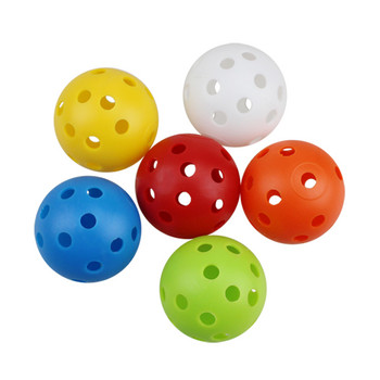 24 бр./чанта 42 мм въздушен поток, пластмасови перфорирани цветни топки за голф за тренировки на закрито