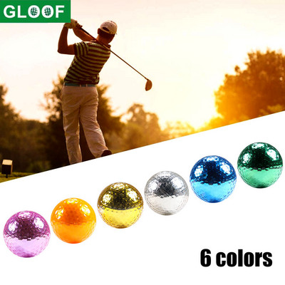 1Pcs Dia 42.7mm Metallic Plated Colored Golf Balls Fancy Match Opening Goal Best Gift Durable Construction For Sporting Events