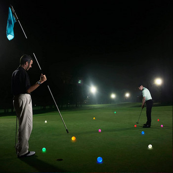 1 брой LED светещи топки за голф, светещи, мигащи в тъмната нощ, топки за голф, многоцветни тренировъчни топки за голф, подаръци