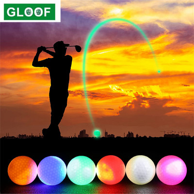 1 брой LED светещи топки за голф, светещи, мигащи в тъмната нощ, топки за голф, многоцветни тренировъчни топки за голф, подаръци