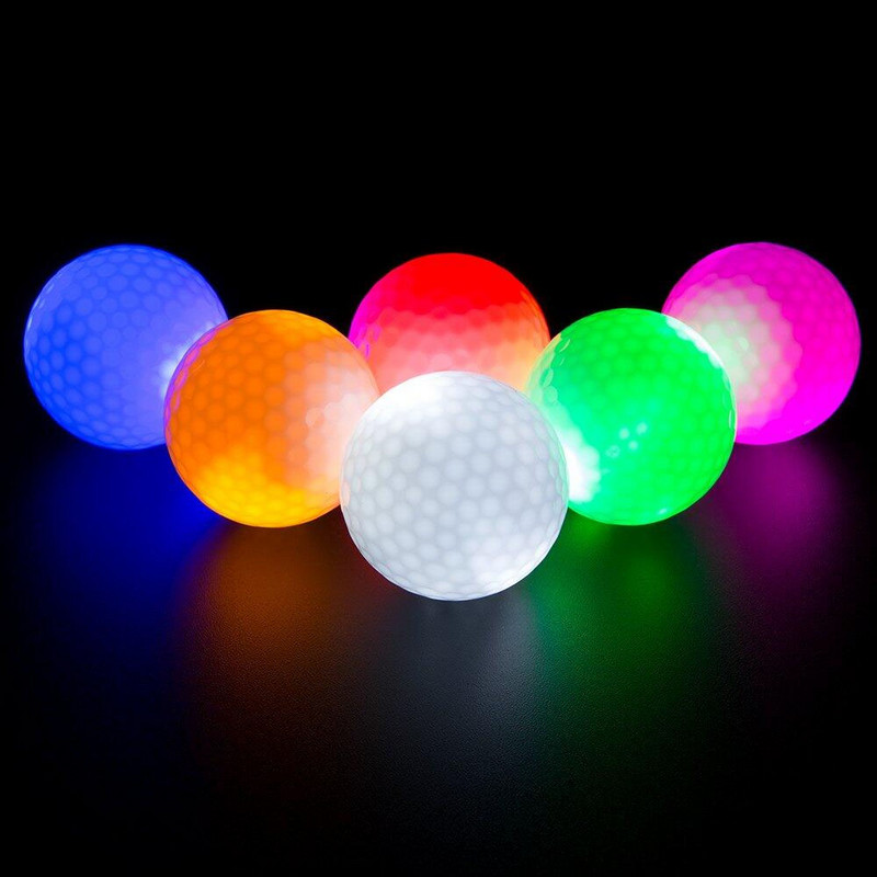 1-osalised LED-valgustusega golfipallid helendavad pimedas öös vilkuvad golfipallid mitmevärvilised treeninggolfi harjutuspallid kingitused