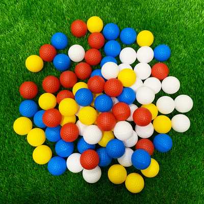 24Pcs 41MM Hollow Indoor Practice Golf Balls Plastic