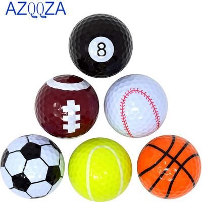 1 buc. mingi de golf duble pentru antrenament sport cadou practică poligon Noutate distracție pentru jucători de golf desene animate colorate pentru copii drăguț de interior
