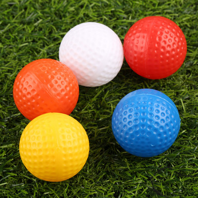 10 Pcs Indoor Outdoor Sports Golf Practice Balls Colorful 41mm Plastic Training Aid Golf Balls White/Red/Yellow/Blue/Orange