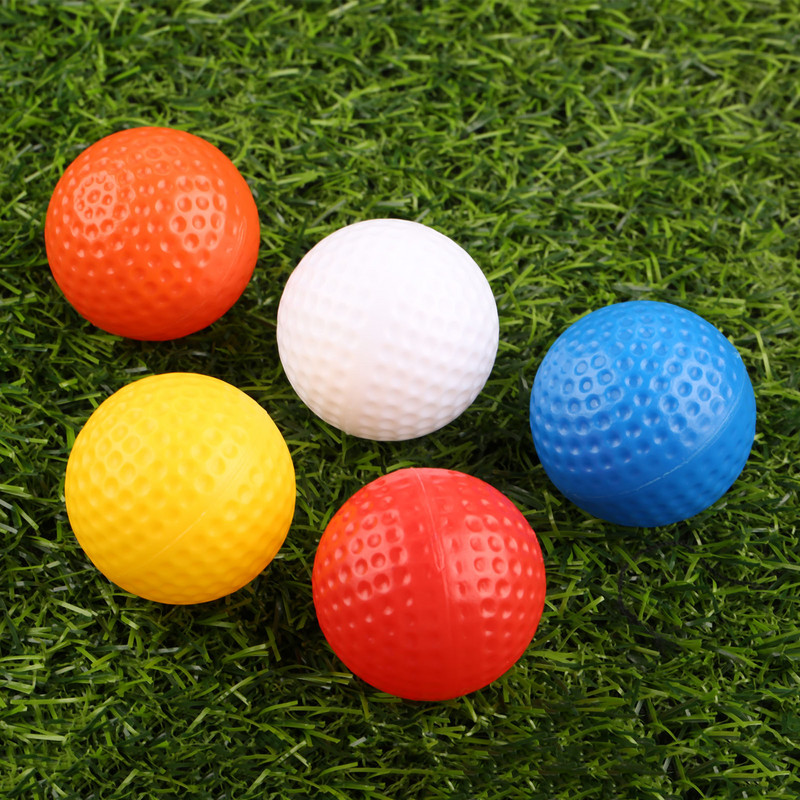 10 vnt Vidaus lauko sporto golfo treniruočių kamuoliai Spalvingi 41 mm plastikiniai treniruočių pagalbiniai golfo kamuoliukai balti/raudoni/geltoni/mėlyni/oranžiniai