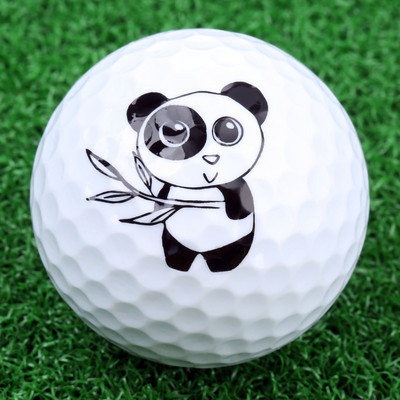 1 tk armas multikas Panda golfipall kahekihiline sünteetilisest kummist golfipallid kinkepallid golfiväljakuks ja treeninguks 42,67 mm