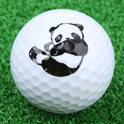 1 tk armas multikas Panda golfipall kahekihiline sünteetilisest kummist golfipallid kinkepallid golfiväljakuks ja treeninguks 42,67 mm
