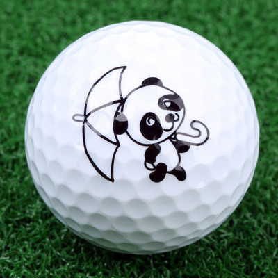 1 tk armas multikas Panda golfipall kahekihiline sünteetilisest kummist golfipallid kinkepallid golfiväljakuks ja treeninguks 42,67 mm