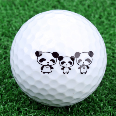 1 tk armas multikas Panda golfipall kahekihiline sünteetilisest kummist golfipallid kinkepallid golfiväljakuks ja treeninguks 42,67 mm