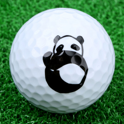 1 tk armas multikas Panda golfipall kahekihiline sünteetilisest kummist golfipallid kinkepallid golfiväljakuks ja treeninguks 42,67 mm