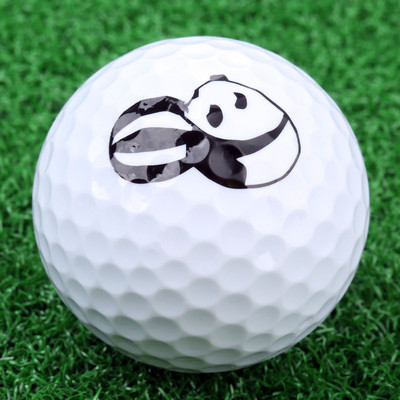 1 tk armas multikas Panda golfipall kahekihiline sünteetilisest kummist golfipallid kinkepallid golfiväljakuks ja treeninguks 42,67 mm