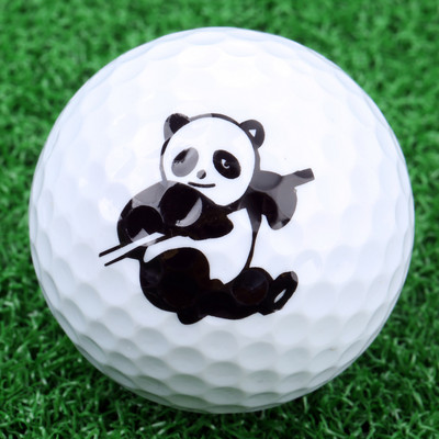 1 tk armas multikas Panda golfipall kahekihiline sünteetilisest kummist golfipallid kinkepallid golfiväljakuks ja treeninguks 42,67 mm