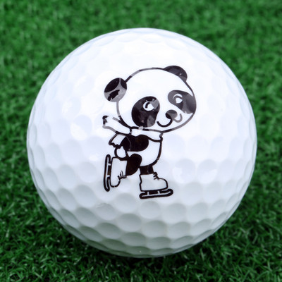 1 tk armas multikas Panda golfipall kahekihiline sünteetilisest kummist golfipallid kinkepallid golfiväljakuks ja treeninguks 42,67 mm