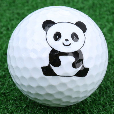 1 tk armas multikas Panda golfipall kahekihiline sünteetilisest kummist golfipallid kinkepallid golfiväljakuks ja treeninguks 42,67 mm