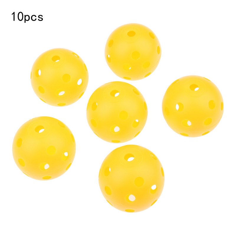10db golf gyakorló labda műanyag sárga/piros/kék golf beltéri kültéri gyakorló labda sport golf kiegészítők