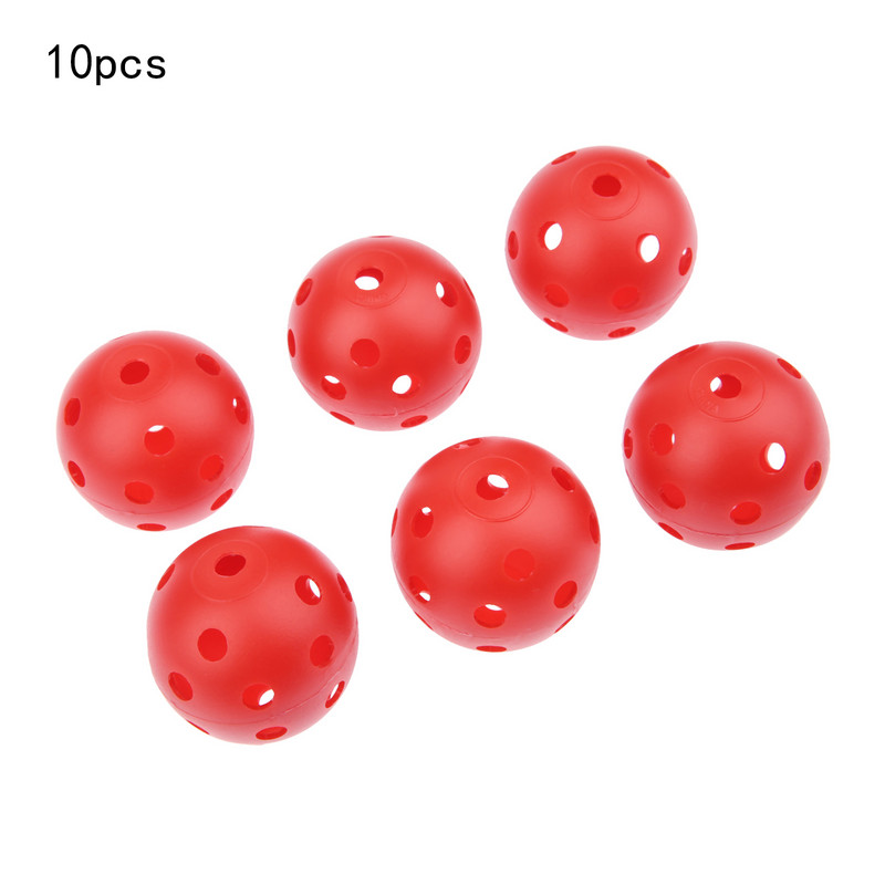 10db golf gyakorló labda műanyag sárga/piros/kék golf beltéri kültéri gyakorló labda sport golf kiegészítők