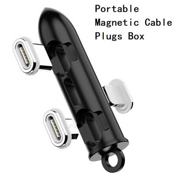 Кутия с щепсел за магнитен кабел Тип C Micro USB C за iPhone Адаптер за бързо зареждане Телефон Microusb Type-C Магнит Щепсели за кабел за зарядно устройство