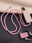Crossbody Virves kaklarotas siksna Universāla mobilā telefona štrope ar garu regulējamu tālruņa maciņu ar klipsi, pret pazaudēšanu