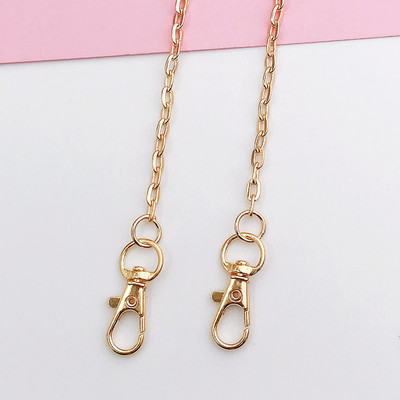 Диагонален калъф за мобилен телефон с метална обвивка за момиче, ремък за окачване на верига, катарама за омар, 110 см златна верига, презрамка за рамо