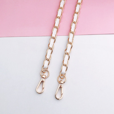 Диагонален калъф за мобилен телефон с метална обвивка за момиче, ремък за окачване на верига, катарама за омар, 110 см златна верига, презрамка за рамо