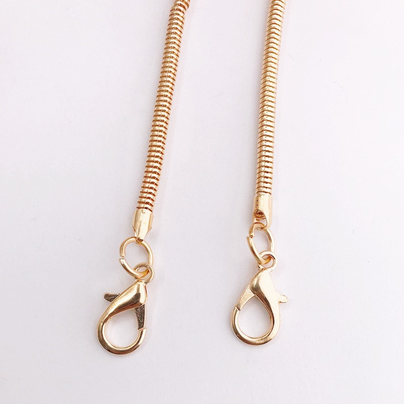 Диагонален калъф за мобилен телефон с метална обвивка за момиче, ремък за окачване на верига, катарама за омар, 110 см златна верига, презрамка за рамо