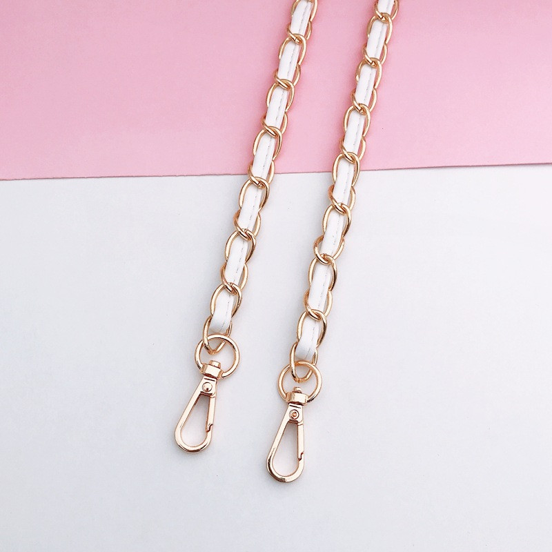 Диагонален калъф за мобилен телефон с метална обвивка за момиче, ремък за окачване на верига, катарама за омар, 110 см златна верига, презрамка за рамо