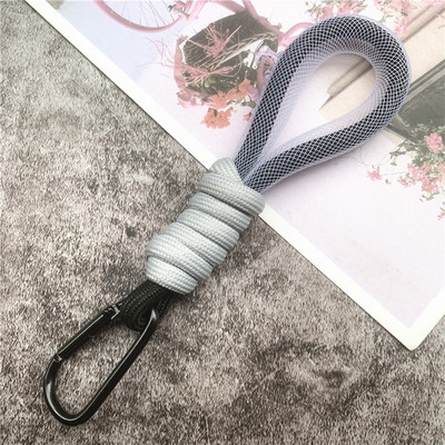 Връзка Флуоресцентна цветна каишка за телефон Мрежа Landyard за чанти Плетени ленти Ключодържател Висящи панталони Аксесоари Ключодържател