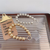 Prabangios dengtos karoliukais apyrankės telefono grandinėlės akrilo pakabukas skirtas iPhone 11 13 Pro Max Woman Auksiniai kabantys papuošalai nuo pametimo grandinės