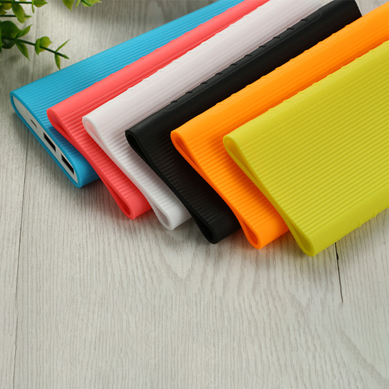 Apsauginis dėklo dangtelis, skirtas naujajam Xiaomi Power Bank 2 10000 MAh dviejų USB prievadų silicio apvalkalo apvalkalas, skirtas Power Bank modeliui PLM09ZM