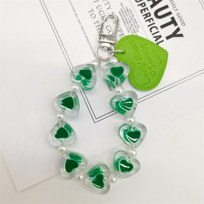 Висящ пръстен със сладко кристално любовно сърце за мобилен телефон, ремък за каишка против изгубване, гривна за Iphone, Samsung, ключодържател, телефонна верига