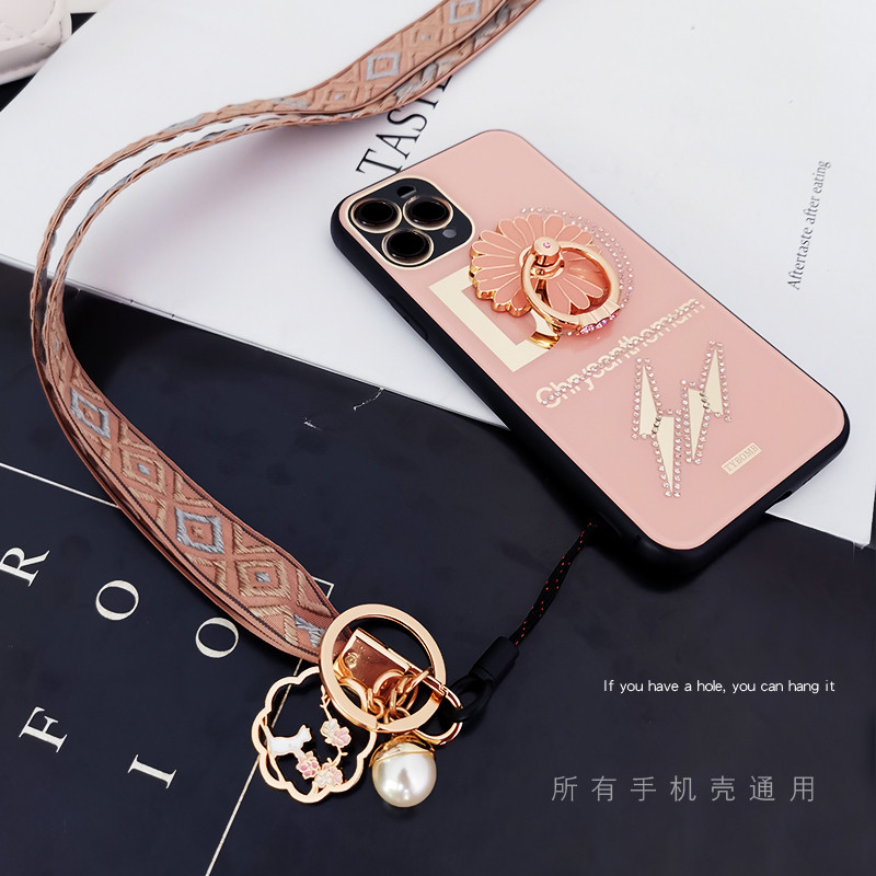 Mobiliojo telefono dirželiai Vintažinis dirželis Audinio audimo dirželis Riešo virvė Kabanti kaklo virvė mobiliojo telefono dėklui Pakabinimo virvė