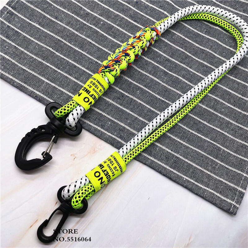 Флуоресцентни цветни каишки за мобилен телефон Ключодържател Ключодържател Плетено въже Подаръци за жени Мъжки аксесоари за чанти Направи си сам Ръчно изработено ръчно въже