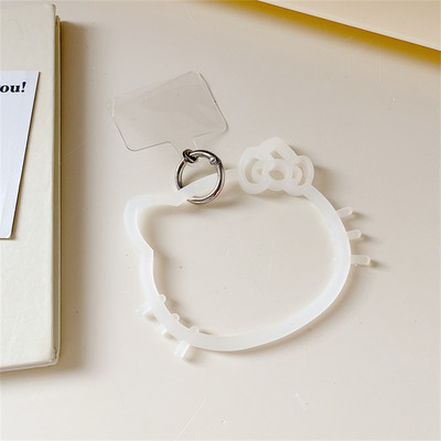 Японски сладък анимационен котарак Висящ пръстен за мобилен телефон Мека силиконова каишка за каишка против изгубване Гривна за iPhone 11 13 Ключодържател