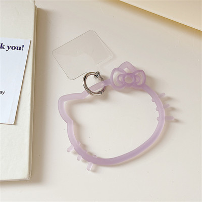 Японски сладък анимационен котарак Висящ пръстен за мобилен телефон Мека силиконова каишка за каишка против изгубване Гривна за iPhone 11 13 Ключодържател