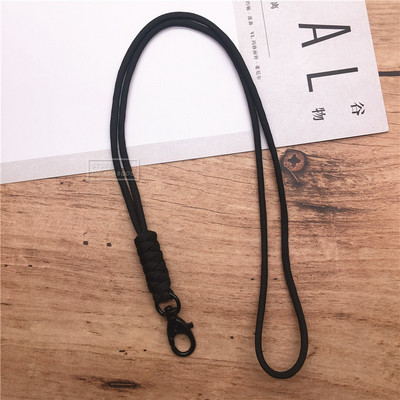 Външно скално катерене Метална скоба Парашут Шнур Висящ въже за врата Кана за телефон Камера USB държач Притежател на значка за лична карта